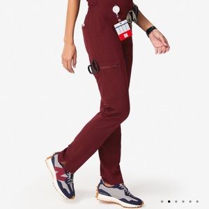 Figs burgundy pants
